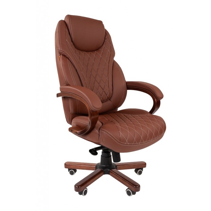 Компьютерное кресло CHAIRMAN 406 коричневая эко-кожа