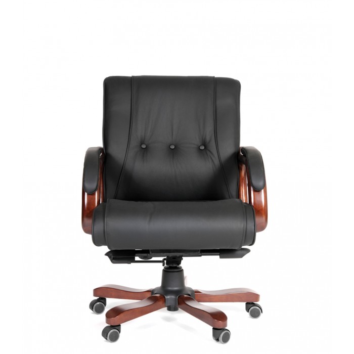 Компьютерное кресло CHAIRMAN 653 М черная кожа