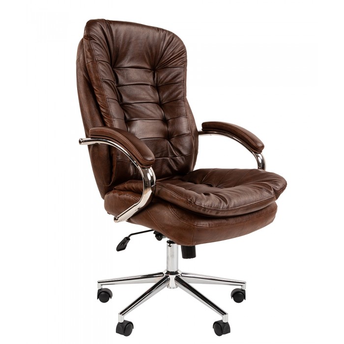 Компьютерное кресло CHAIRMAN 795 коричневая кожа