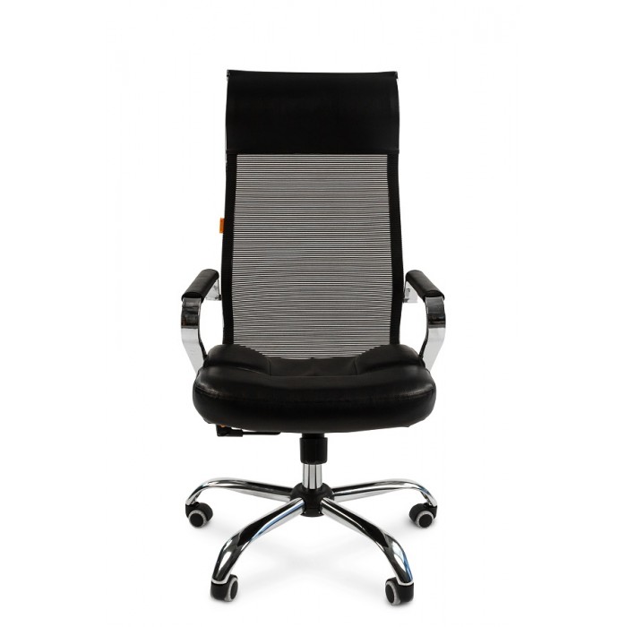 Компьютерное кресло CHAIRMAN 700 СЕТКА чёрная эко-кожа