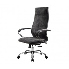 Компьютерное кресло Метта L 1m 42/K118 Ch 17833 велюр темно-серый