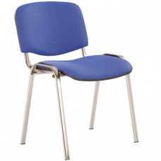 Офисный стул ИЗО хром синяя ткань
