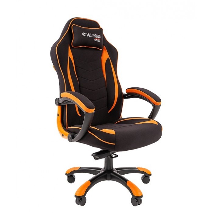Компьютерное кресло CHAIRMAN GAME 28 чёрно-оранжевый