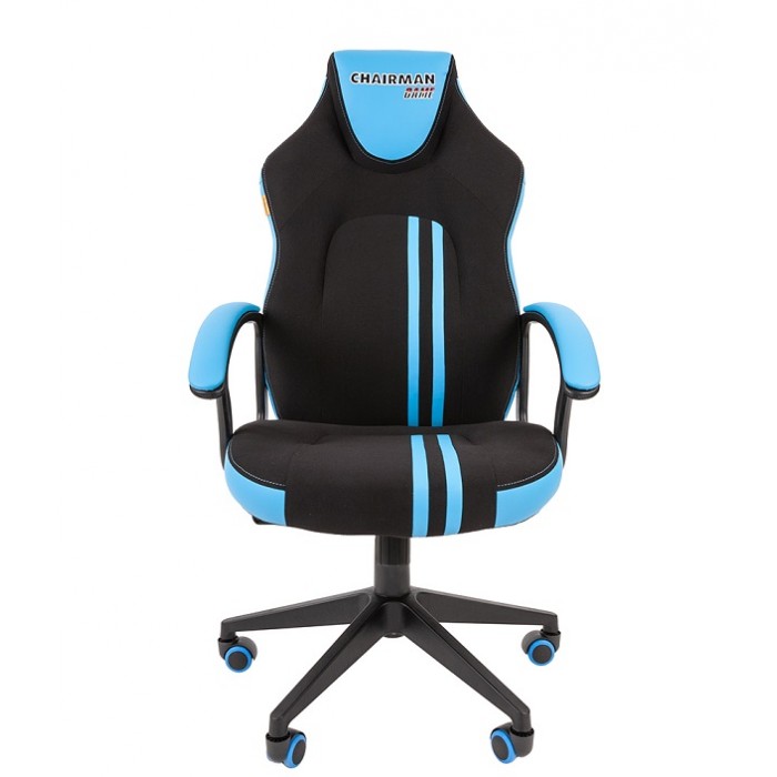 Компьютерное кресло CHAIRMAN GAME 26 чёрно-голубой