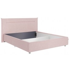 Кровать 1.6 Альба велюр нежно-розовый