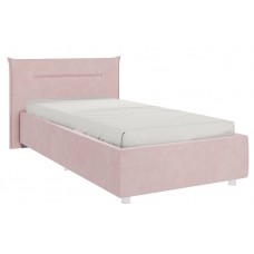 Кровать 0.9 Альба с основанием велюр нежно-розовый