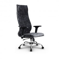 Компьютерное кресло Метта L 1m 42/2D Ch 17833 велюр темно-серый