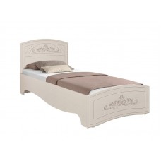 Кровать Каролина (ш.900) с ортопед.основанием патина/вудлайн кремовый/сандал белый