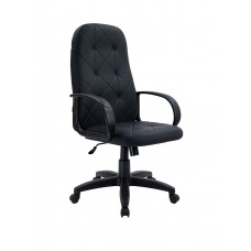 Компьютерное кресло Трон V2 черная экокожа Prestige (пластик)