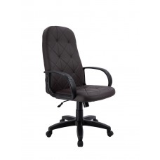 Компьютерное кресло Трон V2 темно-коричневая экокожа Prestige (пластик)